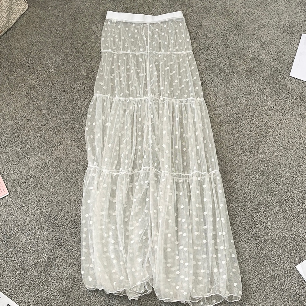 White coverup skirt
